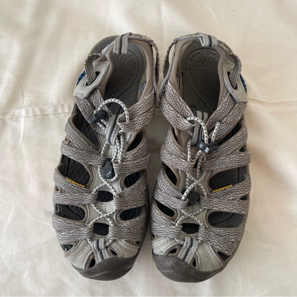 Keen Brown Beige Whisper Sport Waterproof Hiking Sandals Shoes Womens Size 6.5